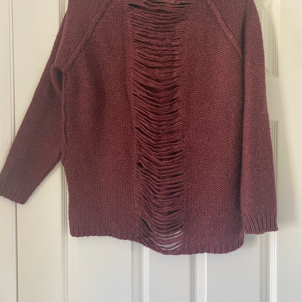 Sparkle And Fade Distressed Sweater - image 2